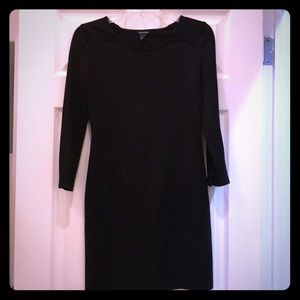 Black long sleeve cotton dress
