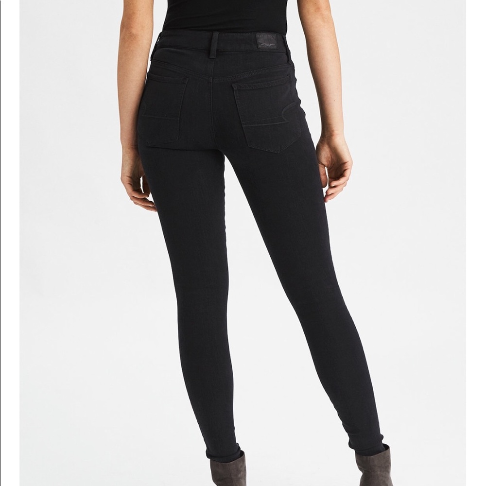 Black high waisted denim