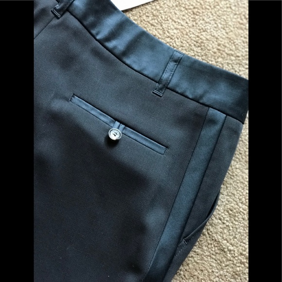 Vanessa Bruno Pants - NEW Vanessa Bruno grey wool/satin tuxedo pants s40