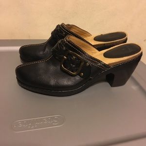 Frye Leather Mules size 9.5 Black 24 HR SALE!
