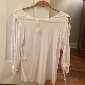 Trina Turk open sleeve/low back top