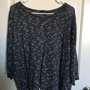 Black marled sweater.