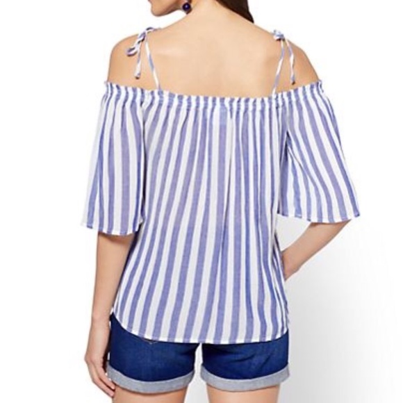 White and pink striped blouse sz extra large - Picture 2 of 3