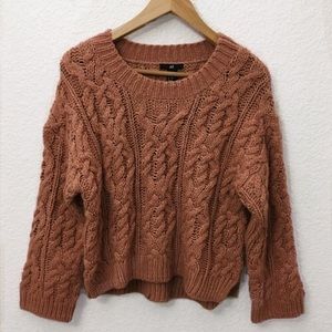 Rose slouchy knit sweater