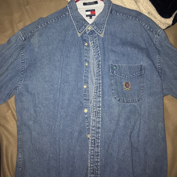Vintage Denim Tommy Hilfiger Button down Shirt - Picture 1 of 3