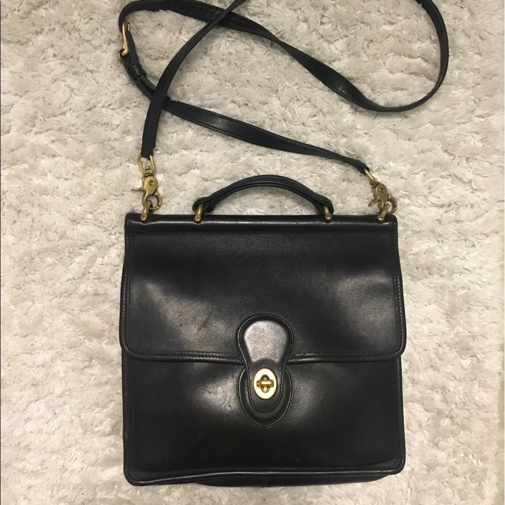 Vintage Coach satchel/crossbody purse leather