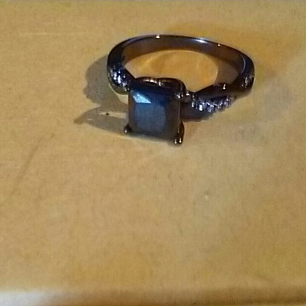 Black gold filled CZ Ring