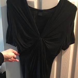Black blouse with knot