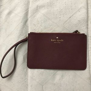 Kate Spade Maroon Wristlet!