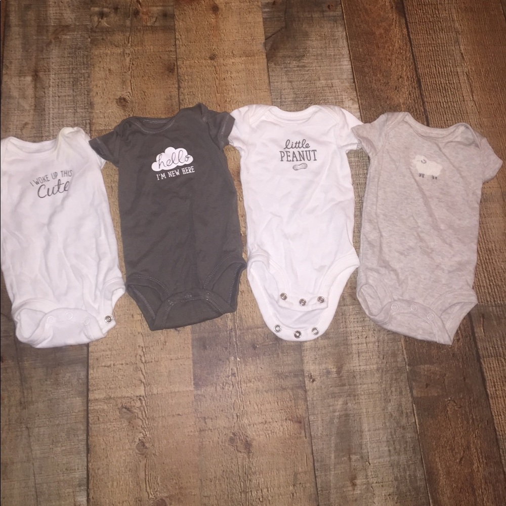 Newborn onesie lot| hello I'm new here! Cute