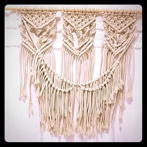 Macrame wall hanging.