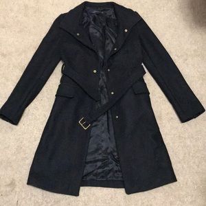 Zara Black Peacoat with Gold buttons