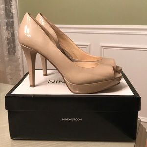 Nine West peep toe pumps