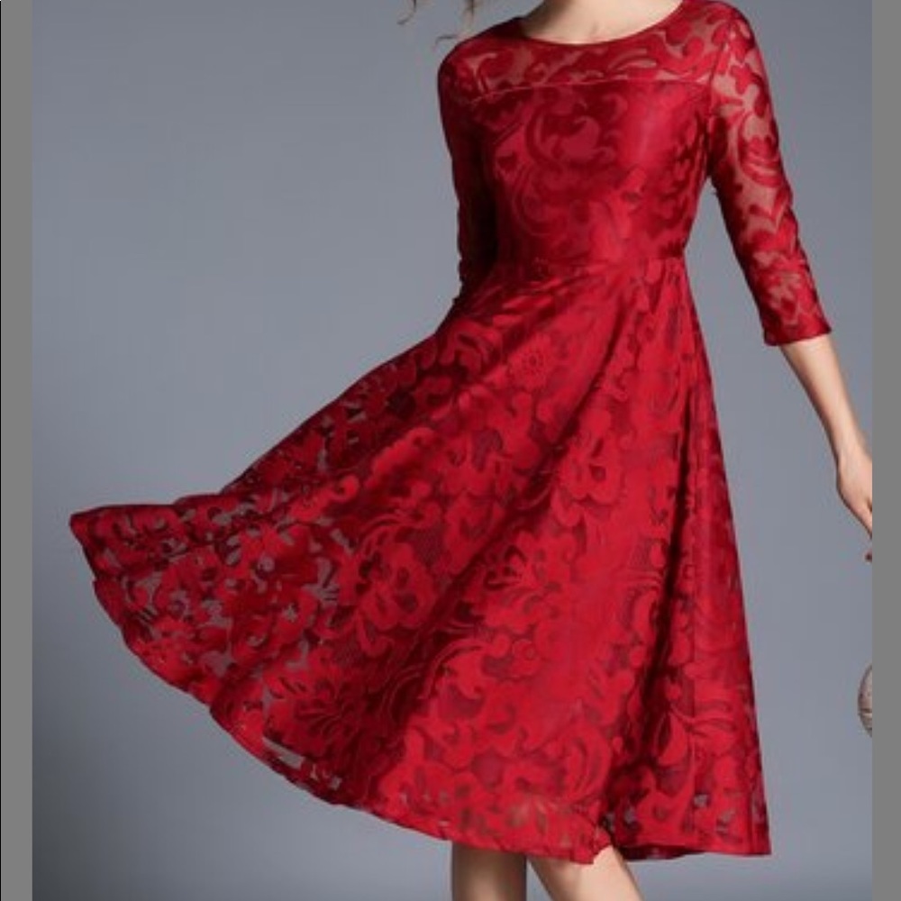 Red Lace Dress
