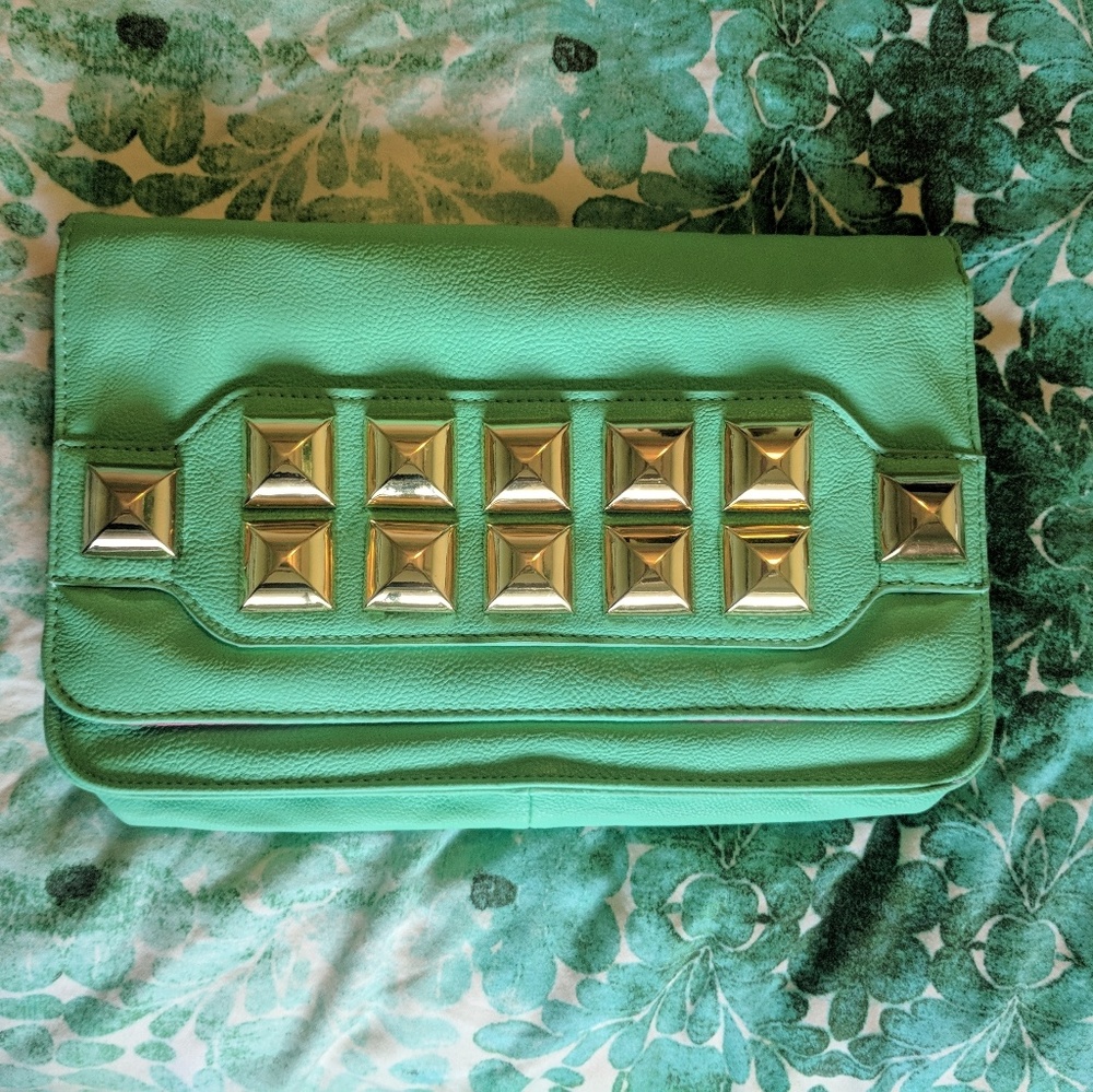 Betsey Johnson studded clutch