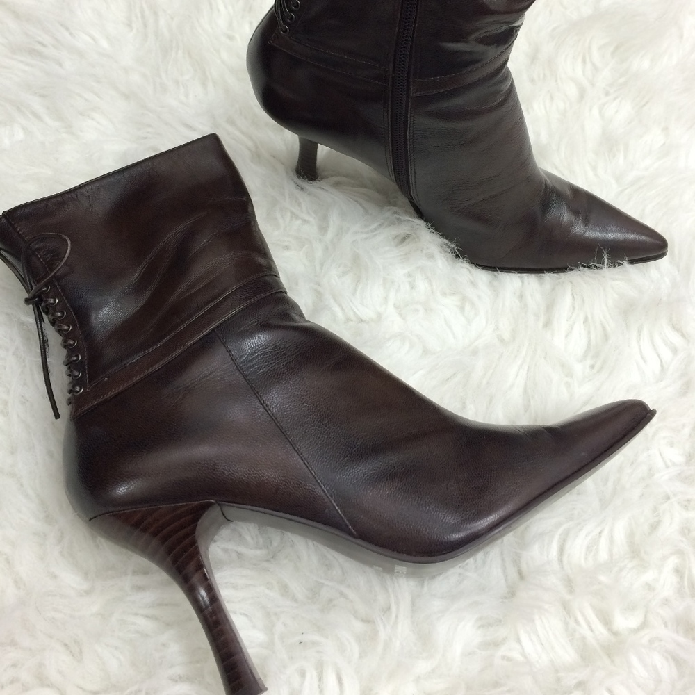 Nine West Brown Ankle Boots Size 9
