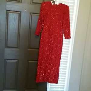 Red  sequin gown