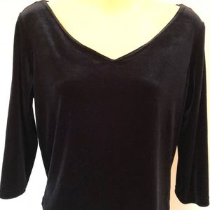 CHARTER CLUB BLACK VELVET TOP