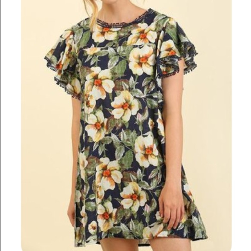 Floral tshirt dress