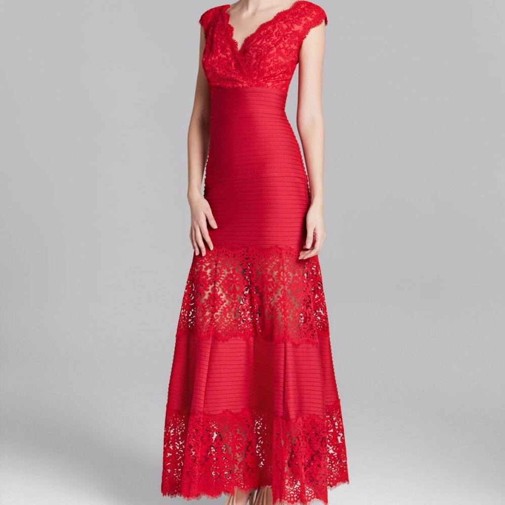 Red Tadashi Shoji gown
