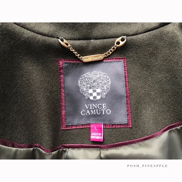 Vince Camuto Military Wool Coat Sz L - Picture 8 of 8