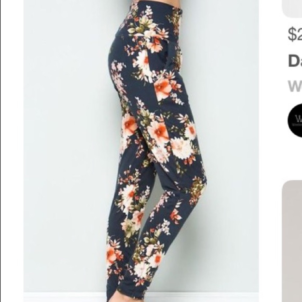 Floral joggers