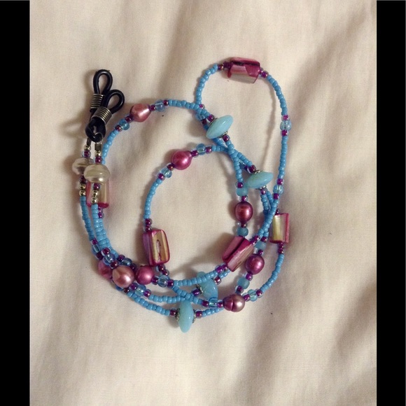 Beaded Eyeglass Chain Freshwater Pearls Vintage - Picture 1 of 4