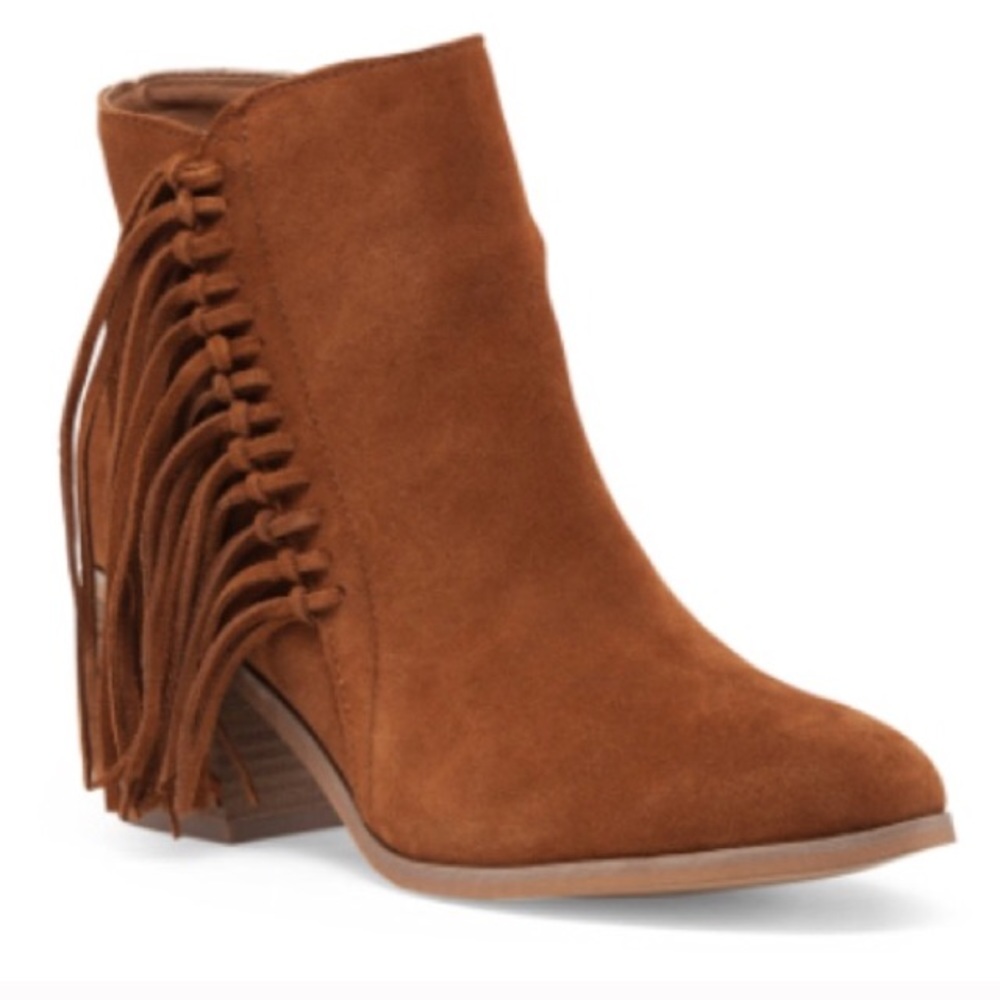 🆕 Kenneth Cole Reaction Suede Fringe Boho Booties