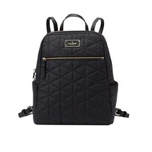 Black kate spade quilted backpack