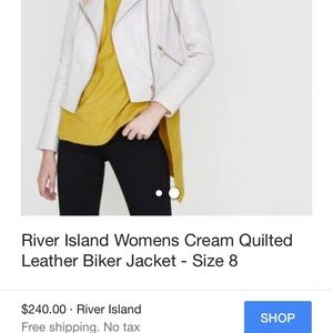 River Island Jackets & Coats - White River Island leather jacket River Island Jackets & Coats - White River Island leather jacket