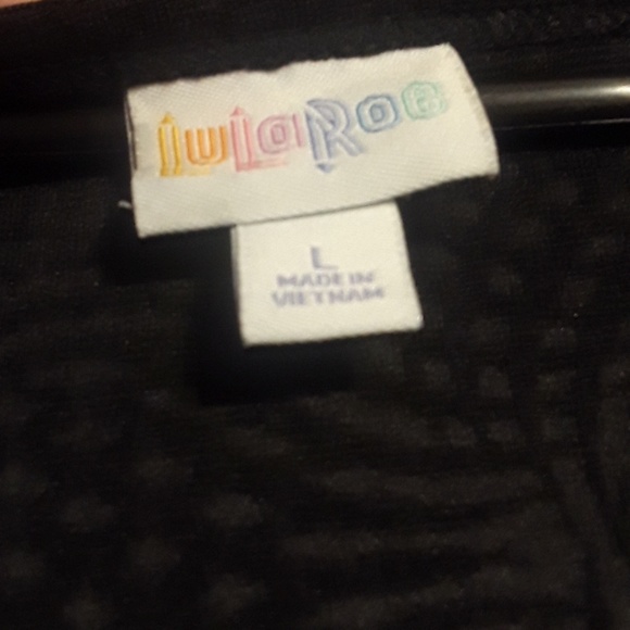 LuLaRoe BLACK Nicole with design - Picture 3 of 3