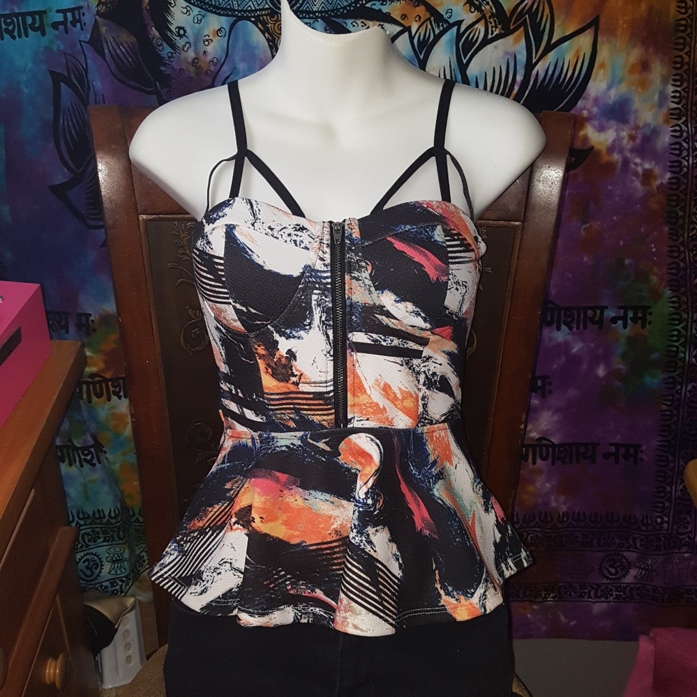 Tie dye Peplum top