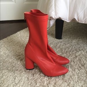 Shoes - Red faux leather boots Shoes - Red faux leather boots