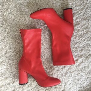 Shoes - Red faux leather boots Shoes - Red faux leather boots