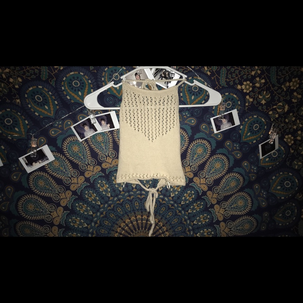 Kendall and Kylie crop crochet top.