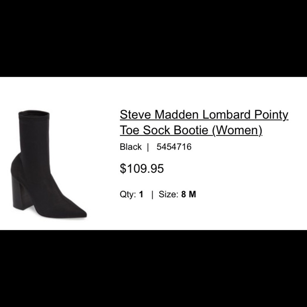 Steve Madden Lombard Pointy Sock Bootie