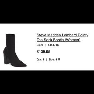 Steve Madden Lombard Pointy Sock Bootie