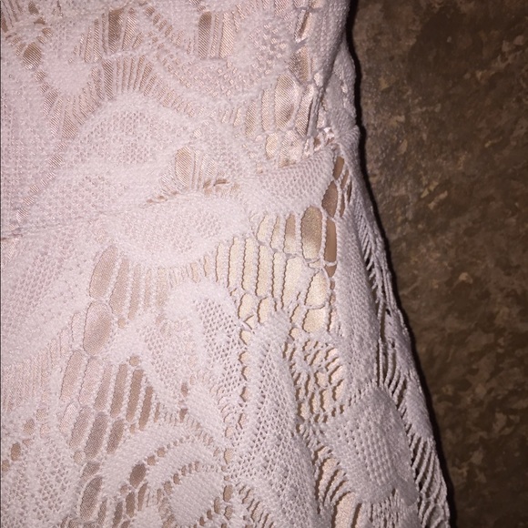 Cute Flirty White Laced Dress - Picture 5 of 10