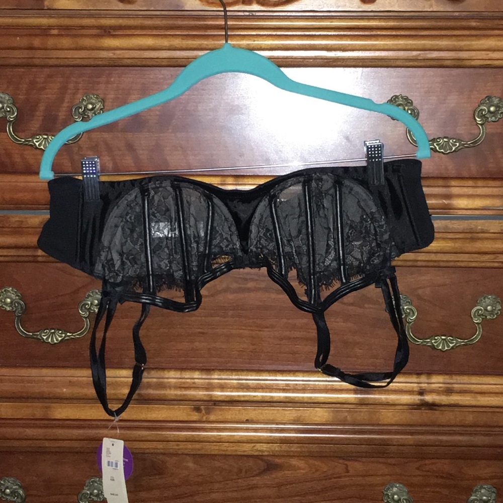 NWT Lane Bryant Cacique Black Lace Bra 42b