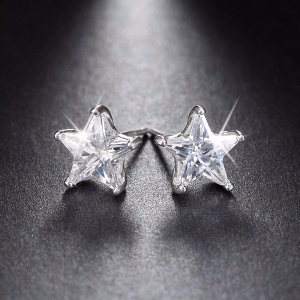 ❤️❤️Swarovski Elements Gem Star Stud Earrings❤️❤️ - Picture 5 of 7