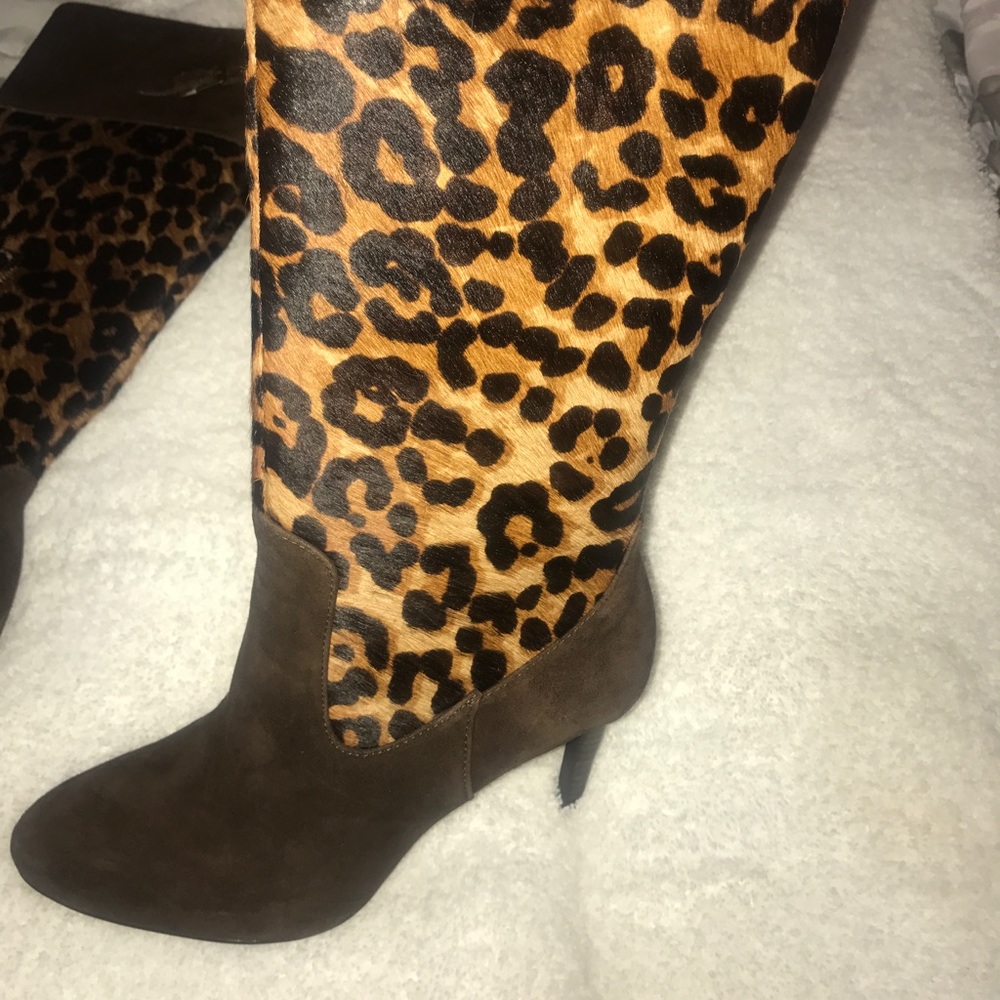 Cheetah knee boots