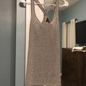Sparkly silver Express tank