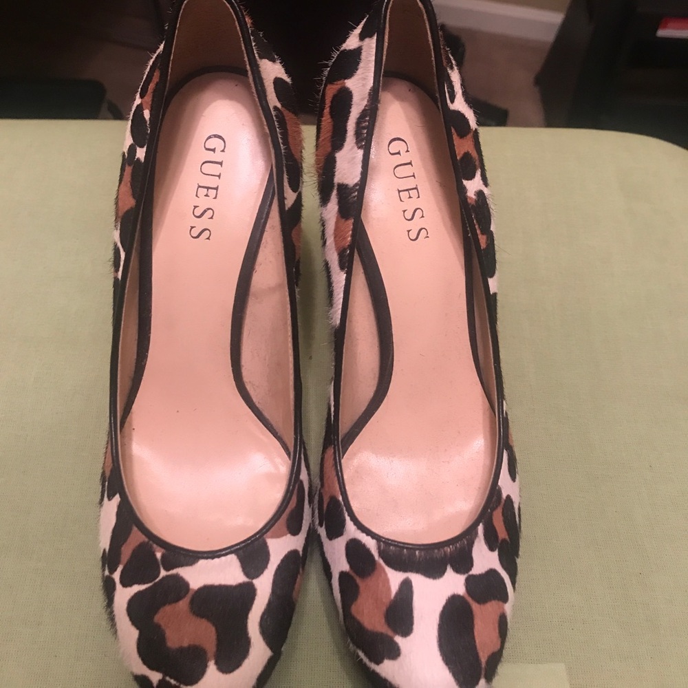 Guess cheetah print heels!