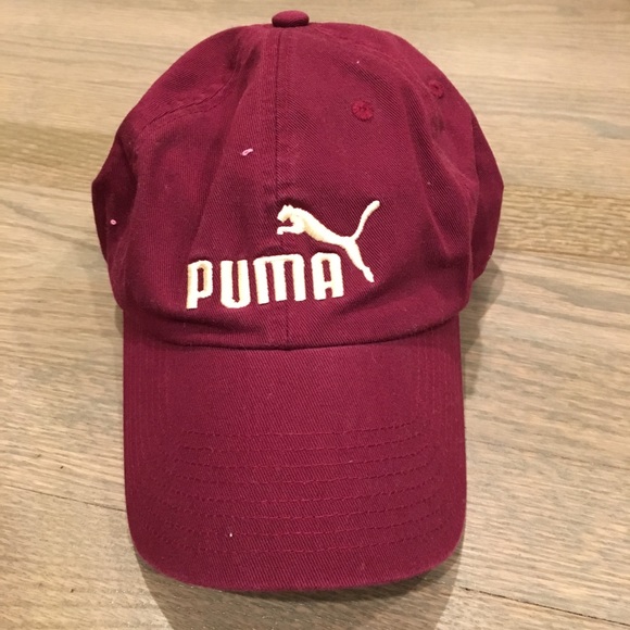 Puma Accessories - Puma burgundy adjustable baseball hat