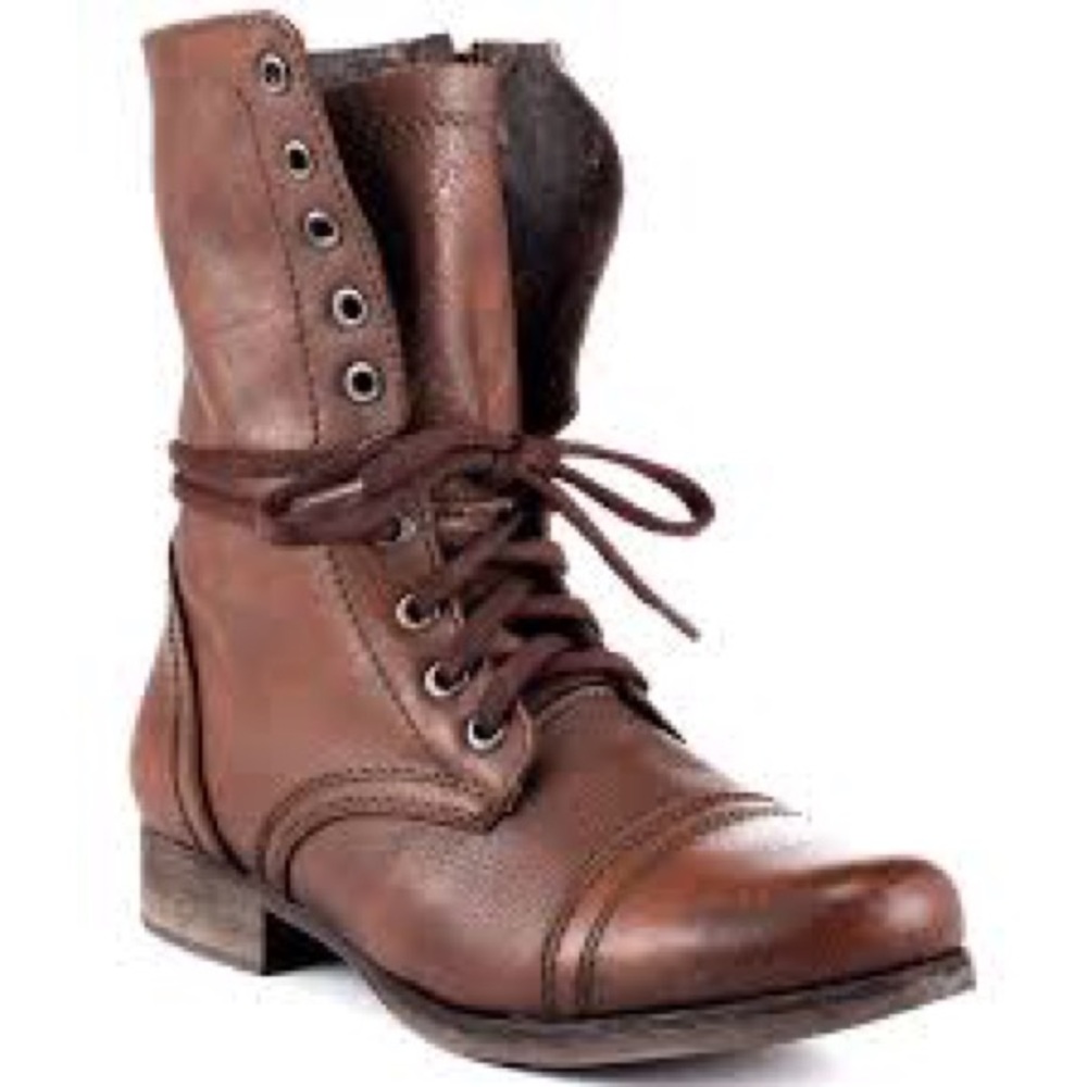 Steve Madden Brown Combat Boots