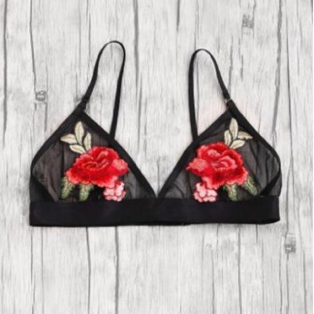 Mesh floral bralette BRAND NEW