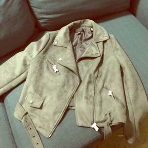 Mint green moto jacket
