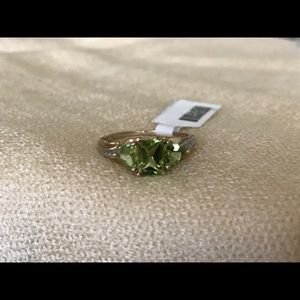 10k plated peridot ring, size 9