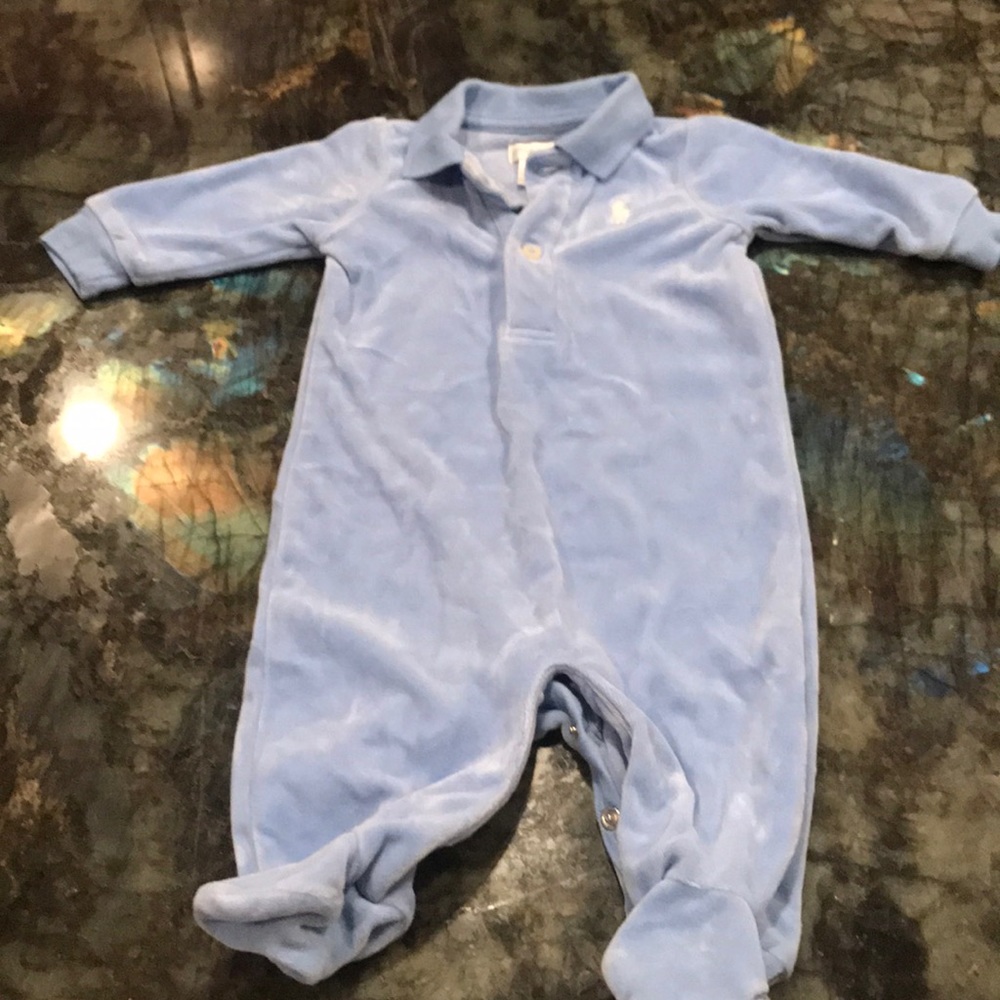 Ralph Lauren blue footed one piece size 3M