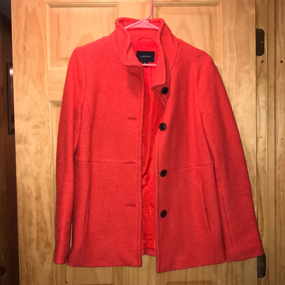 Lands end wool coat
